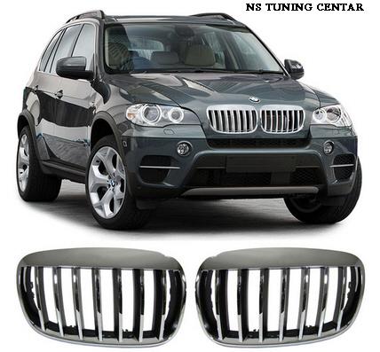 Maska bez znaka za BMW X5 E70  HROM